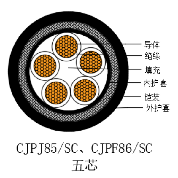 铜芯交联聚乙烯绝缘低烟无卤船用电力电缆-CJPJ85/SC-0.6/1kV、CJPF86/SC-0.6/1kV
